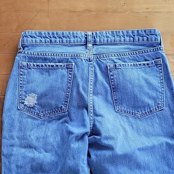 GAP Distressed Blue Jeans Sexy Boyfriend Relaxed Fit Denim 100% Cotton Sz 4 - Picture 6 of 8